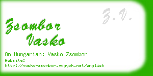 zsombor vasko business card